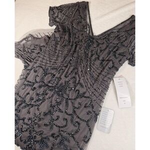 Pisarro Nights | Dresses | Pisarro Nights Beaded Mesh Gown | Poshmark